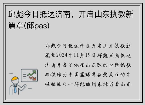邱彪今日抵达济南，开启山东执教新篇章(邱pas)